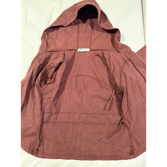 Vintage Y2K A-Wear-Ness Jacket S Brown Canvas Hooded Kimono Style Boho Canada - Picture 4 of 16